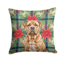 Load image into Gallery viewer, Dogue de Bordeaux Christmas PoinsettIas Throw Pillow