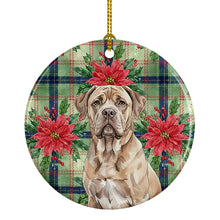 Load image into Gallery viewer, Isabella Dogue de Bordeaux Christmas PoinsettIas Ceramic Ornament
