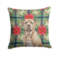 Load image into Gallery viewer, Isabella Dogue de Bordeaux Christmas PoinsettIas Throw Pillow