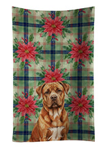 Load image into Gallery viewer, Mahogany Dogue de Bordeaux Christmas PoinsettIas Kitchen Towel