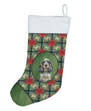 Load image into Gallery viewer, Blue Roan &amp; Tan English Cocker Spaniel Christmas PoinsettIas Holiday Stocking