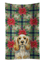 Load image into Gallery viewer, Lemon Roan English Cocker Spaniel Christmas PoinsettIas Kitchen Towel