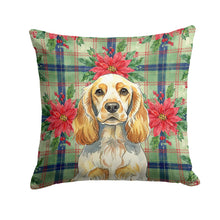 Load image into Gallery viewer, Lemon Roan English Cocker Spaniel Christmas PoinsettIas Throw Pillow