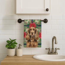 Load image into Gallery viewer, Liver English Cocker Spaniel Christmas PoinsettIas Kitchen Towel