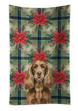 Load image into Gallery viewer, Liver English Cocker Spaniel Christmas PoinsettIas Kitchen Towel
