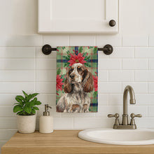 Load image into Gallery viewer, Liver Roan English Cocker Spaniel Christmas PoinsettIas Kitchen Towel