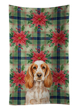 Load image into Gallery viewer, Orange Roan English Cocker Spaniel Christmas PoinsettIas Kitchen Towel
