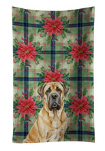 Load image into Gallery viewer, Fawn English Mastiff Christmas PoinsettIas Kitchen Towel
