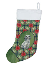 Load image into Gallery viewer, Blue Belton English Setter Christmas PoinsettIas Holiday Stocking