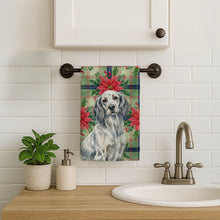 Load image into Gallery viewer, Blue Belton English Setter Christmas PoinsettIas Kitchen Towel