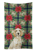 Load image into Gallery viewer, Lemon Belton English Setter Christmas PoinsettIas Kitchen Towel