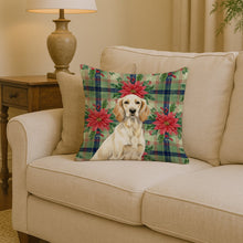 Load image into Gallery viewer, Lemon Belton English Setter Christmas PoinsettIas Throw Pillow
