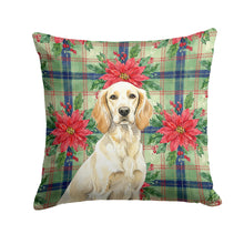 Load image into Gallery viewer, Lemon Belton English Setter Christmas PoinsettIas Throw Pillow