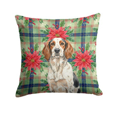 Load image into Gallery viewer, Tricolor English Setter Christmas PoinsettIas Throw Pillow