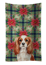 Load image into Gallery viewer, Blenheim English Toy Spaniel Christmas PoinsettIas Kitchen Towel