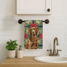 Load image into Gallery viewer, Liver Flat-Coated Retriever Christmas PoinsettIas Kitchen Towel