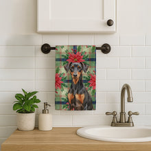 Load image into Gallery viewer, German Pinscher Christmas PoinsettIas Kitchen Towel