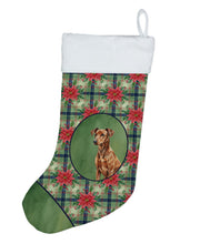 Load image into Gallery viewer, Red German Pinscher Christmas PoinsettIas Holiday Stocking