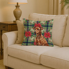 Load image into Gallery viewer, Red German Pinscher Christmas PoinsettIas Throw Pillow