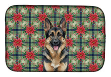 Load image into Gallery viewer, German Shepherd Christmas PoinsettIas Dish Drying Mat