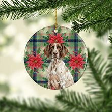 Load image into Gallery viewer, German Shorthaired Pointer Christmas PoinsettIas Ceramic Ornament