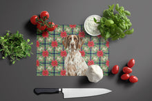 Load image into Gallery viewer, German Shorthaired Pointer Christmas PoinsettIas Glass Cutting Board