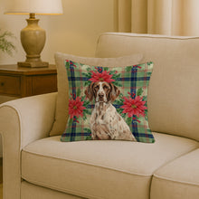 Load image into Gallery viewer, German Shorthaired Pointer Christmas PoinsettIas Throw Pillow