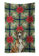 Load image into Gallery viewer, Brindle Great Dane Christmas PoinsettIas Kitchen Towel