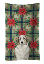 Load image into Gallery viewer, Badger Great Pyrenees Christmas PoinsettIas Kitchen Towel