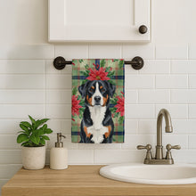 Load image into Gallery viewer, Greater Swiss Mountain Dog Christmas PoinsettIas Kitchen Towel