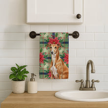 Load image into Gallery viewer, Red Greyhound Christmas PoinsettIas Kitchen Towel