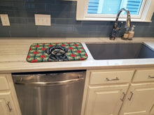 Load image into Gallery viewer, Black Havanese Christmas PoinsettIas Dish Drying Mat