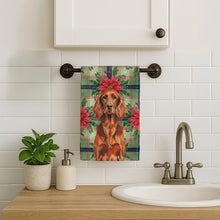 Load image into Gallery viewer, Irish Setter Christmas PoinsettIas Kitchen Towel