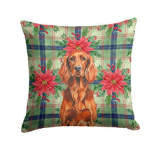 Load image into Gallery viewer, Irish Setter Christmas PoinsettIas Throw Pillow