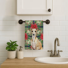 Load image into Gallery viewer, Fawn Italian Greyhound Christmas PoinsettIas Kitchen Towel