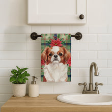 Load image into Gallery viewer, Red and White Japanese Chin Christmas PoinsettIas Kitchen Towel