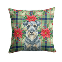 Load image into Gallery viewer, Kerry Blue Terrier Christmas PoinsettIas Throw Pillow
