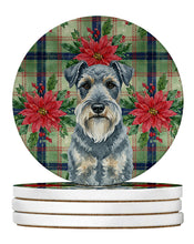 Load image into Gallery viewer, Kerry Blue Terrier Christmas PoinsettIas Large Sandstone Coasters Pack of 4