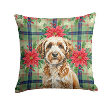 Load image into Gallery viewer, Lagotto Romagnolo Christmas PoinsettIas Throw Pillow