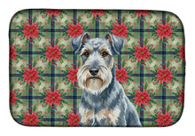 Load image into Gallery viewer, Blue Lakeland Terrier Christmas PoinsettIas Dish Drying Mat