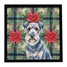 Load image into Gallery viewer, Blue Lakeland Terrier Christmas PoinsettIas Framed Metal Print