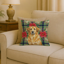 Load image into Gallery viewer, Lion Yellow Leonberger Christmas PoinsettIas Throw Pillow