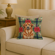 Load image into Gallery viewer, Red Leonberger Christmas PoinsettIas Throw Pillow