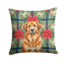 Load image into Gallery viewer, Red Leonberger Christmas PoinsettIas Throw Pillow