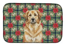 Load image into Gallery viewer, Sandy Leonberger Christmas PoinsettIas Dish Drying Mat