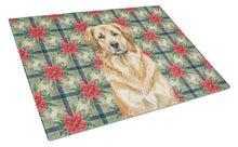 Load image into Gallery viewer, Sandy Leonberger Christmas PoinsettIas Glass Cutting Board