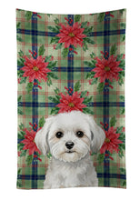 Load image into Gallery viewer, Maltese Christmas PoinsettIas Kitchen Towel