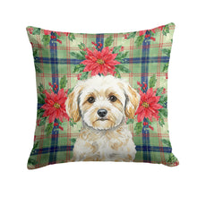 Load image into Gallery viewer, Maltipoo Christmas PoinsettIas Throw Pillow
