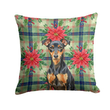 Load image into Gallery viewer, Manchester Terrier Christmas PoinsettIas Throw Pillow