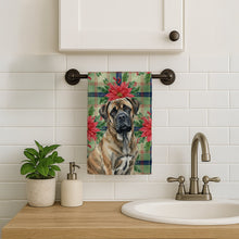 Load image into Gallery viewer, Brindle Mastiff Christmas PoinsettIas Kitchen Towel